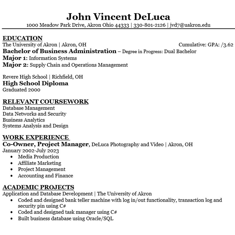 JVD Resume